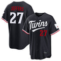M.Twins #27 Ryan Jeffers Player Navy Home Game Jdoa Stitched Jerseys