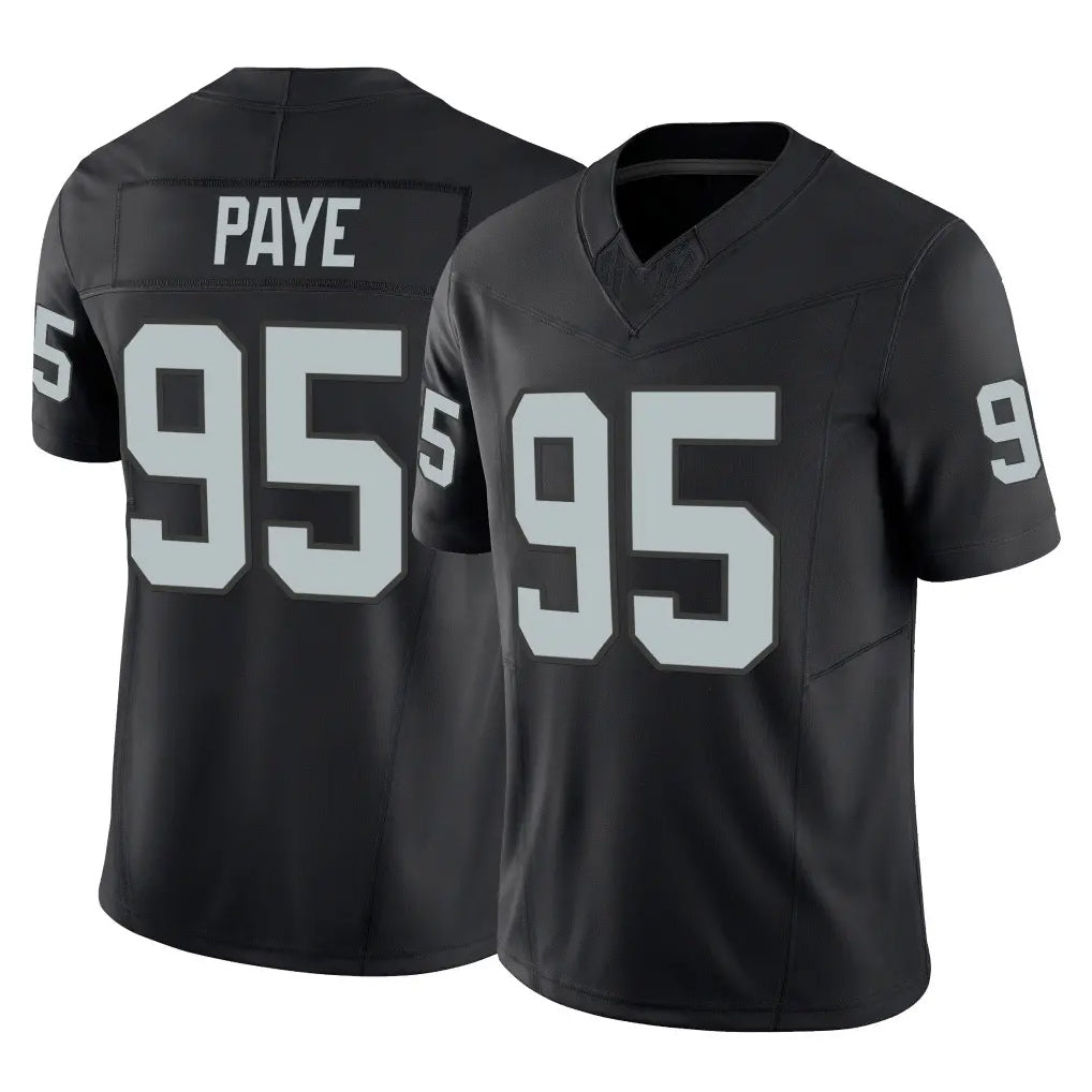 LV.Raiders #95 Kwity Paye Player Black Limited Vapor F.U.S.E. Home Game Stitched Jerseys