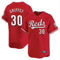 C.Reds #30 Ken Griffey Player Red Home Limited Jdoa Stitched Jerseys