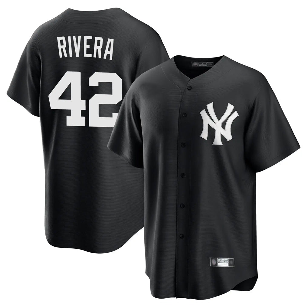 NY.Yankees #42 Mariano Rivera Player Black Game Jdoa Stitched Jerseys