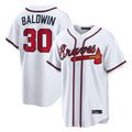 A.Braves #30 Drake Baldwin Player White Home Game Jdoa Stitched Jerseys