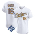 LA.Dodgers #16 Will Smith Player Gold World Series Meet Limited Elite Home Jdoa Stitched Jerseys