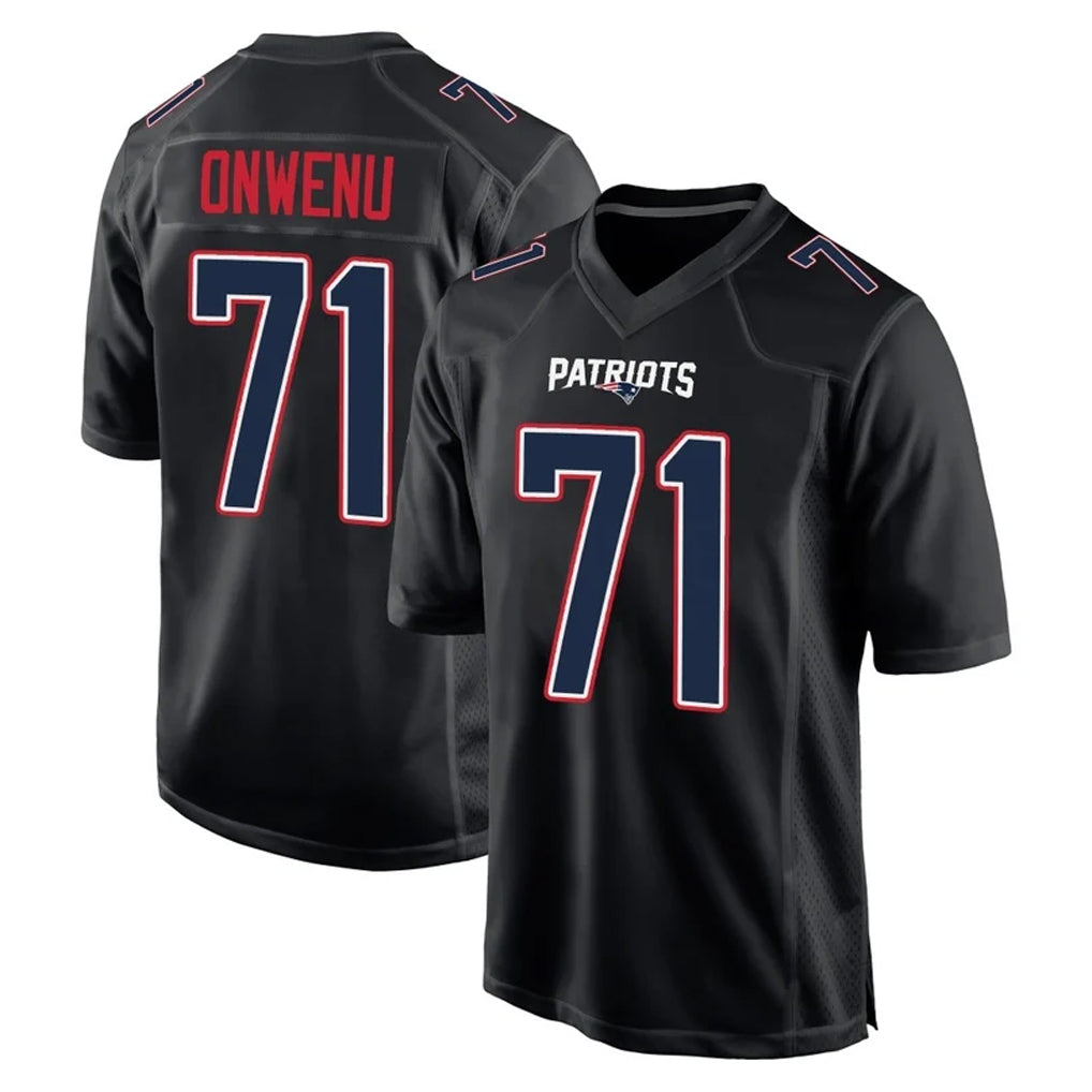 NE.Patriots #71 Mike Onwenu Player Carbon Fashion Limited Home Game Jdoa Stitched Jerseys