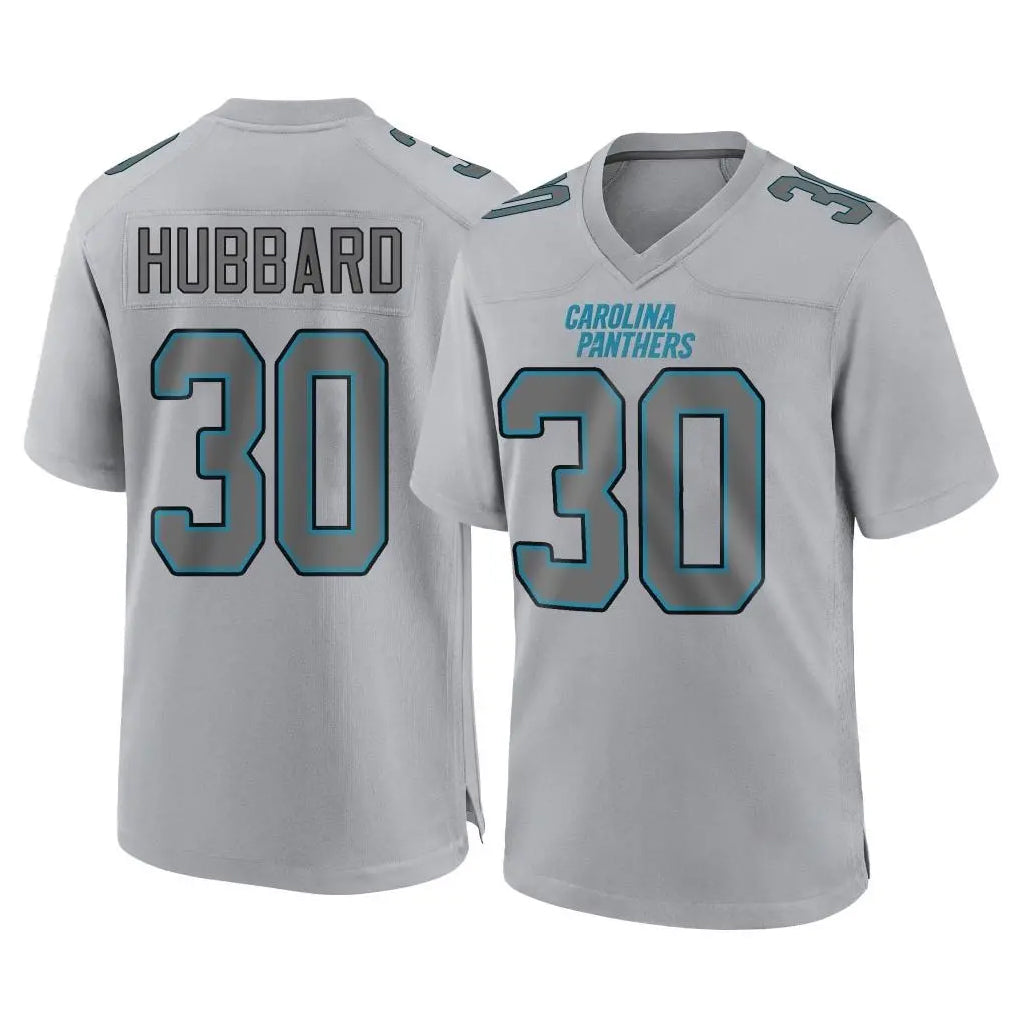 C.Panthers #30 Chuba Hubbard Player Gray Atmosphere Fashion Game Jdoa Stitched Jerseys