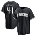 A.Diamondbacks #41 Carlos Santana Player Black Game Home Jdoa Stitched Jerseys