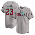A.Diamondbacks #23 Zac Gallen Player Gray Road Limited Home Game Jdoa Stitched Jerseys