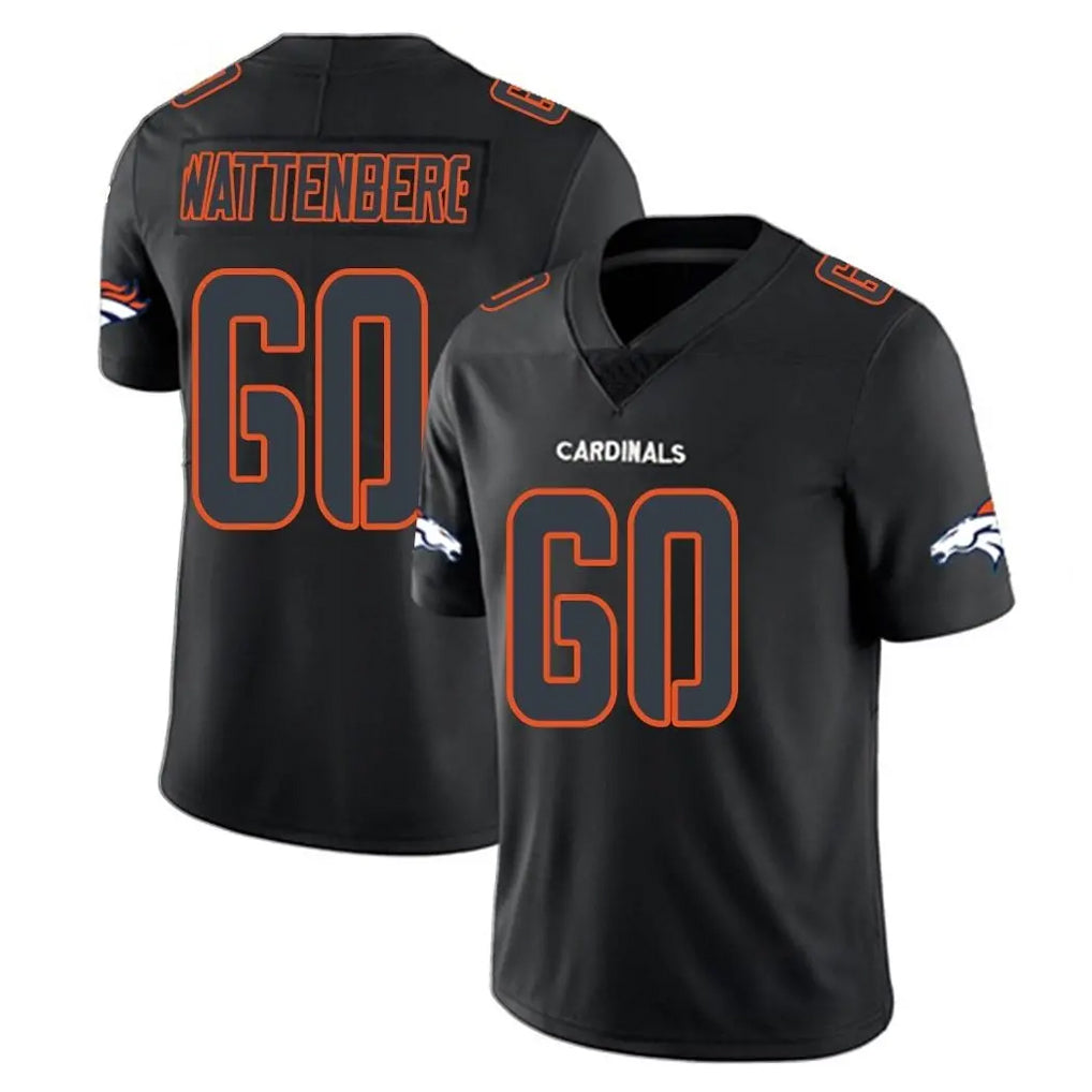 D.Broncos #60 Luke Wattenberg Player Black Impact Limited Game Jdoa Stitched Jerseys