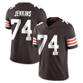 C.Browns #74 Elgton Jenkins Player Brown Color Vapor Untouchable Limited Home Game Jdoa Stitched Jerseys