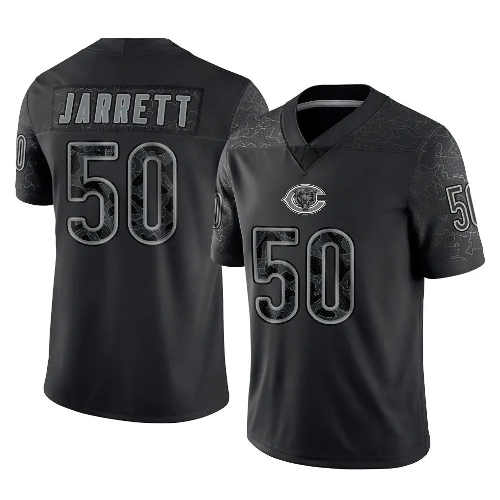 C.Bears #50 Grady Jarrett Player Black REFLECTIVE Limited Game Jdoa Stitched Jerseys