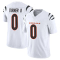 C.Bengals #0 DJ Turner II Player White Vapor F.U.S.E. Limited Home Game Jdoa Stitched Jerseys
