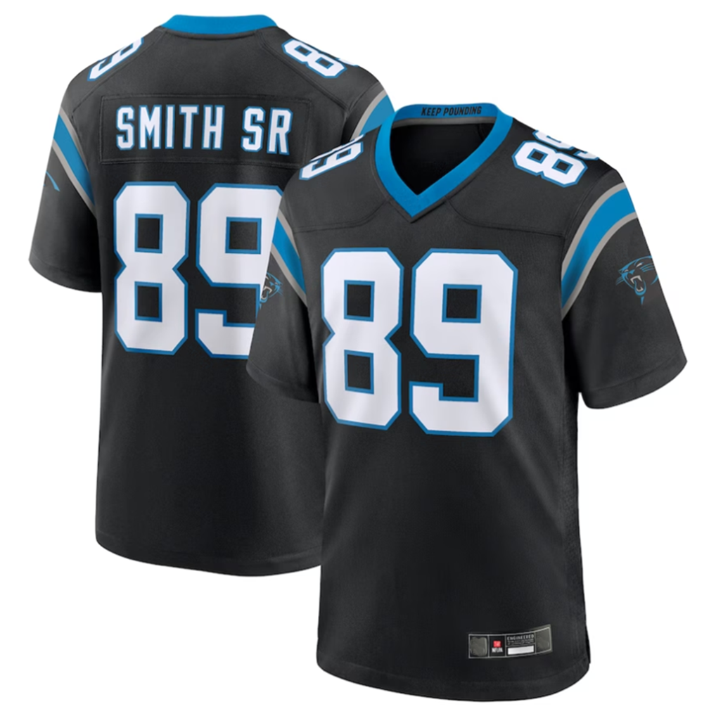 C.Panthers #89 Steve Smith Sr. Black Retired Player Home Game Jdoa Stitched Jerseys