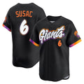 SF.Giants #6 Daniel Susac Player Black 2025 City Connect Home Limited Jdoa Stitched Jerseys