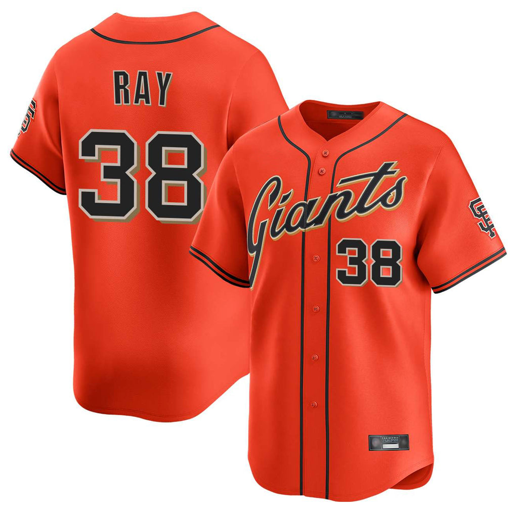 SF.Giants #38 Robbie Ray Player Orange Home Limited Jdoa Stitched Jerseys