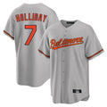 B.Orioles #7 Jackson Holliday Player Gray Home Game Jdoa Stitched Jerseys