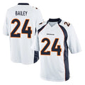 D.Broncos #24 Champ Bailey Player White Game Jdoa Stitched Jerseys
