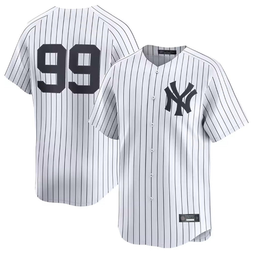 NY.Yankees #99 Aaron Judge Player White Limited Home Jdoa Stitched Jerseys