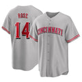 C.Reds #14 Pete Rose Player Gray Home Game Jdoa Stitched Jerseys