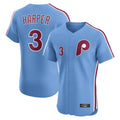 P.Phillies #3 Bryce Harper Player Light Blue Home Limited Elite Jdoa Stitched Jerseys
