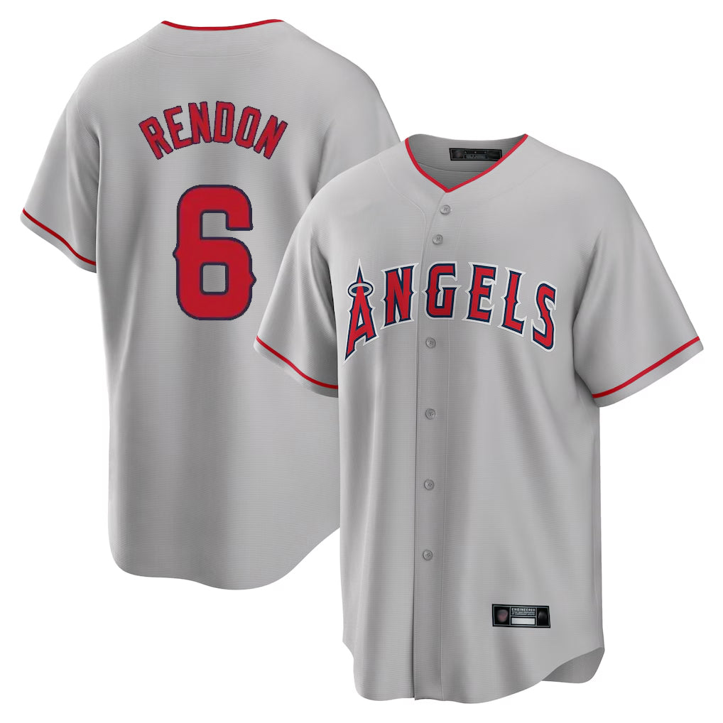 LA.Angels #6 Anthony Rendon Player Gray Home Game Jdoa Stitched Jerseys