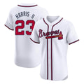 A.Braves #23 Michael Harris II Player White Limited Elite Home Game Jdoa Stitched Jerseys