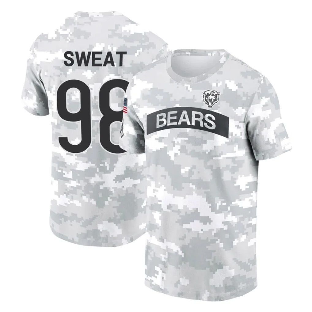 C.Bears #98 Montez Sweat Player Arctic Camo Salute to Service Performance T-Shirt Limited Jdoa Stitched Jerseys