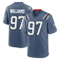 NE.Patriots #97 Milton Williams Player Blue Rivalries Collection Home Game Jdoa Stitched Jerseys