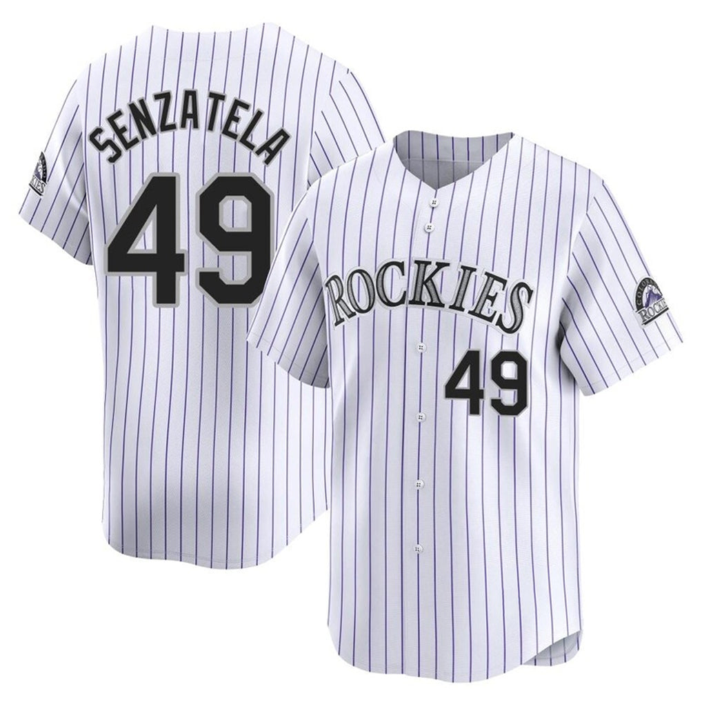 C.Rockies #49 Antonio Senzatela Player White Limited Home Jdoa Stitched Jerseys