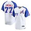 A.Braves #77 Joe Jimenez Player White City Connect Limited Home Game Jdoa Stitched Jerseys