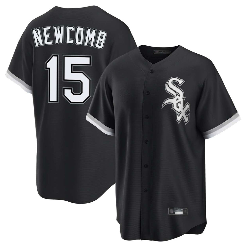 C.White Sox #15 Sean Newcomb Player Black Home Game Jdoa Stitched Jerseys
