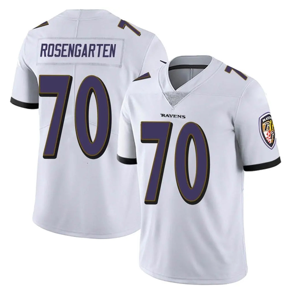 B.Ravens #70 Roger Rosengarten Player White Vapor F.U.S.E. Limited Jdoa Stitched Jerseys