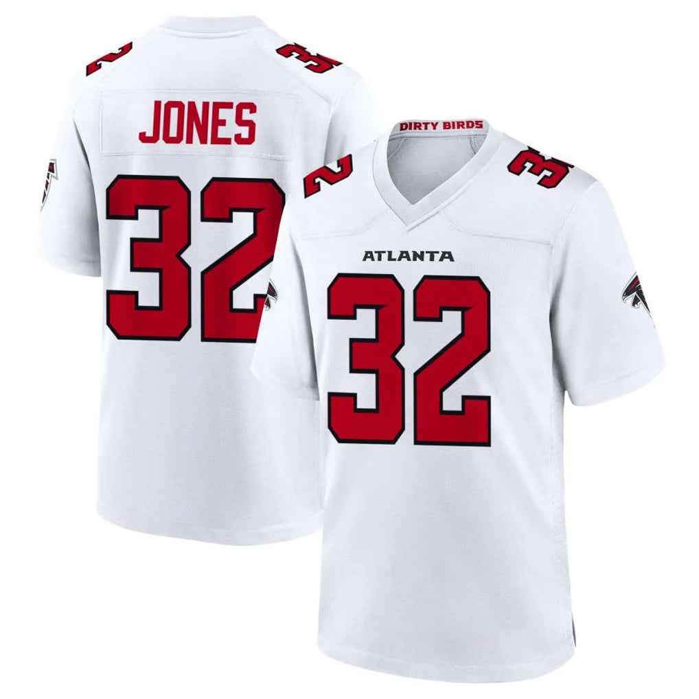 A.Falcons #32 Cash Jones Player White Team Color Home Game Jdoa Stitched Jerseys