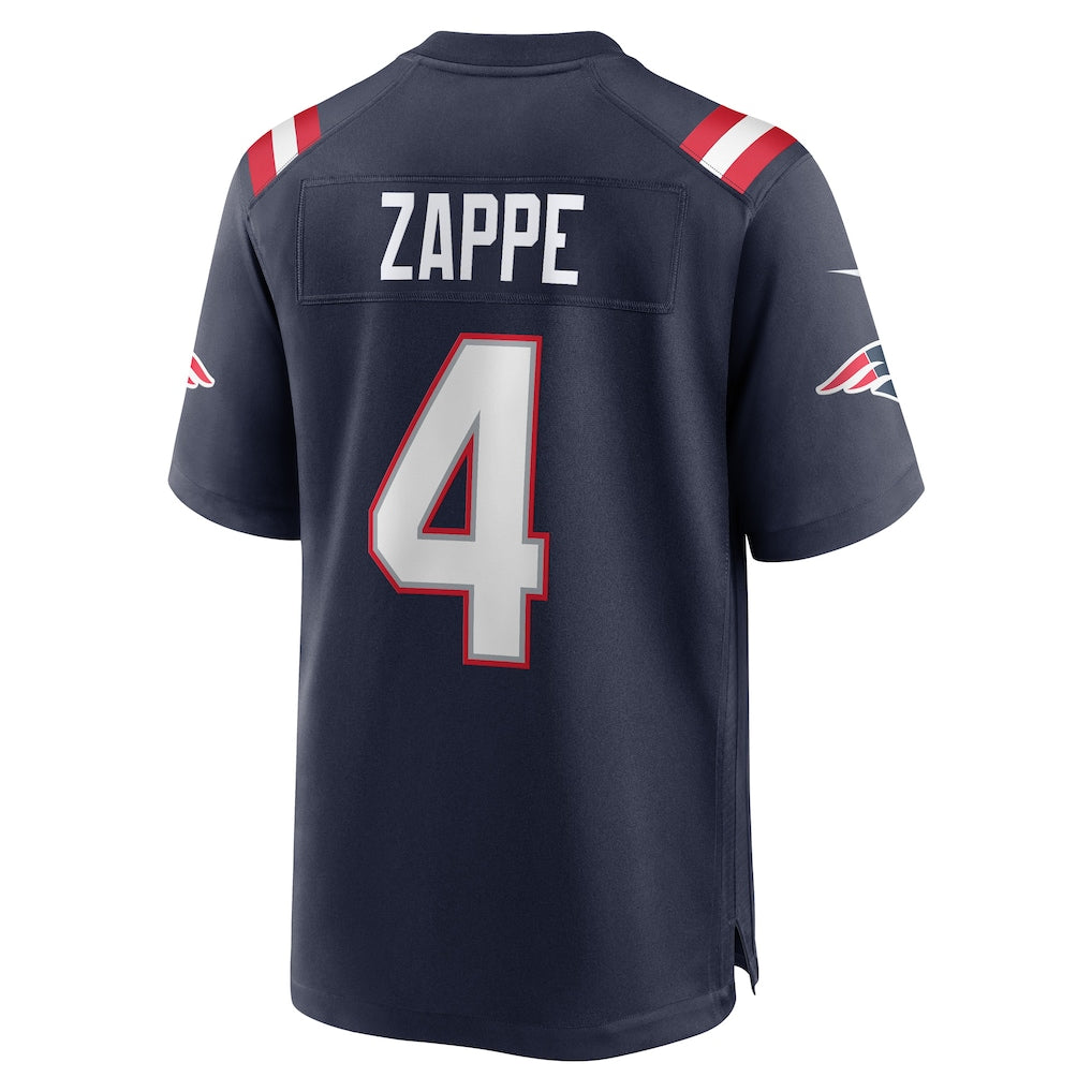 Jdoa NE.Patriots #4 Bailey Zappe Navy Game Player Jersey
