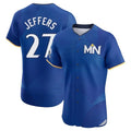 M.Twins #27 Ryan Jeffers Player Royal City Connect Limited Elite Home Jdoa Stitched Jerseys