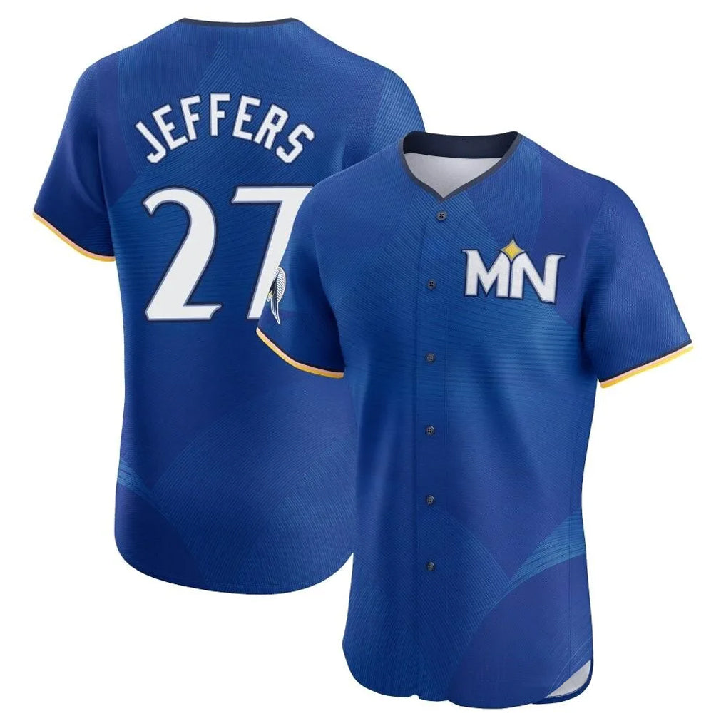 M.Twins #27 Ryan Jeffers Player Royal City Connect Limited Elite Home Jdoa Stitched Jerseys