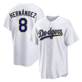 LA.Dodgers #8 Enrique Hern¨¢ndez Player Gold White 2026 Collection Stadium Game Jdoa Stitched Jerseys