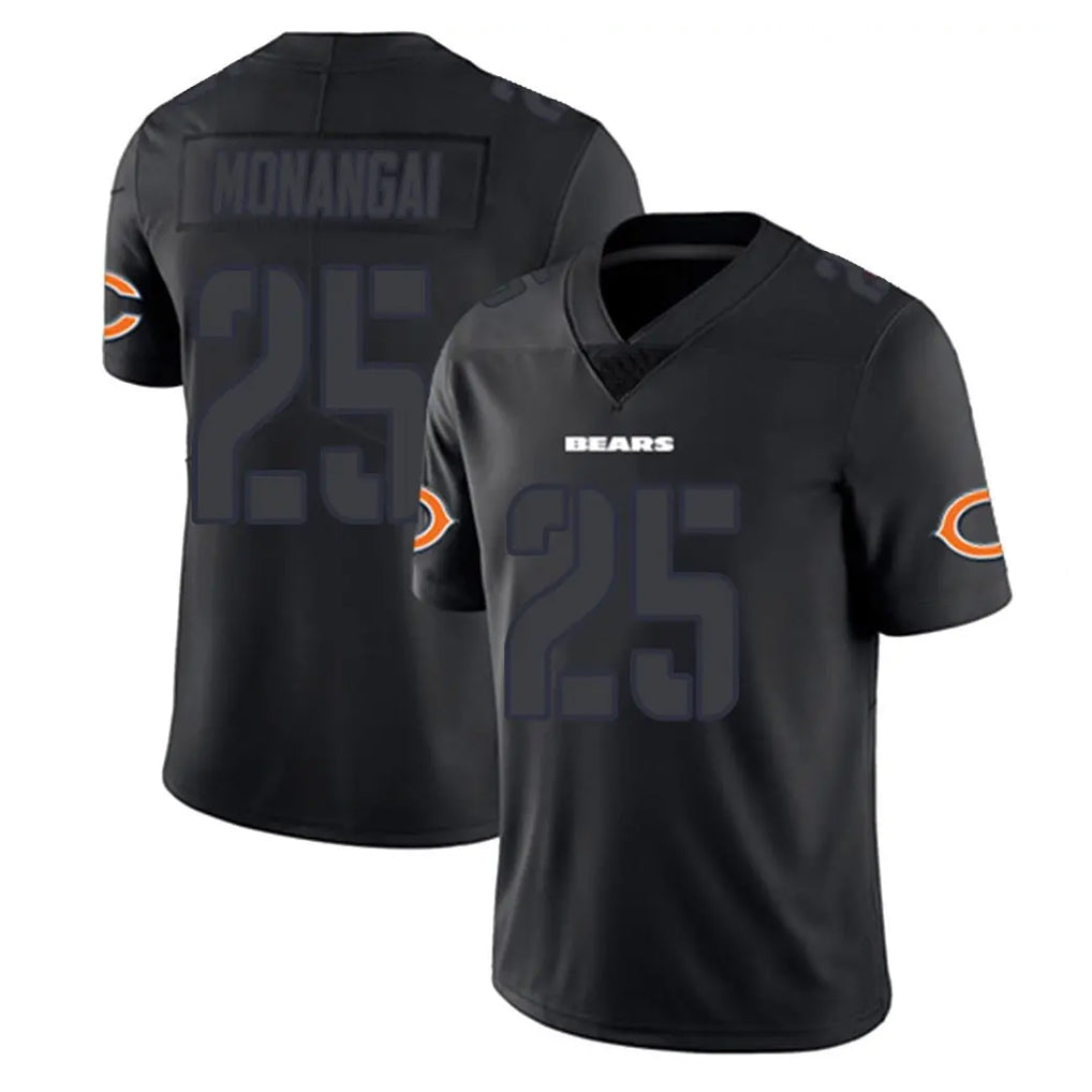 C.Bears #25 Kyle Monangai Player Black Impact Limited Game Jdoa Stitched Jerseys