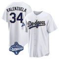 LA.Dodgers #34 Fernando Valenzuela Player Gold White World Series Meet 2026 Collection Stadium Game Jdoa Stitched Jerseys