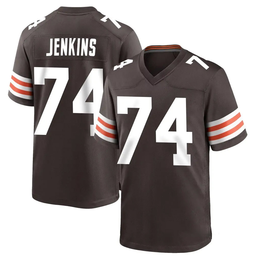 C.Browns #74 Elgton Jenkins Player Brown Home Game Jdoa Stitched Jerseys