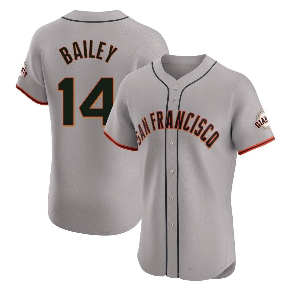 SF.Giants #14 Patrick Bailey Player Gray Home Limited Elite Jdoa Stitched Jerseys