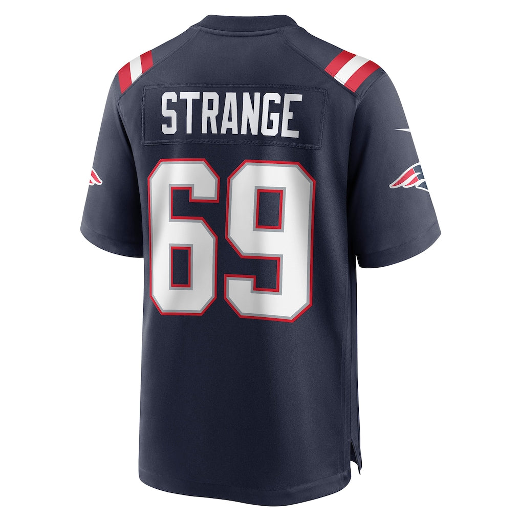 Jdoa NE.Patriots #69 Cole Strange Navy Game Player Jersey