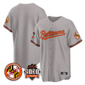 B.Orioles ## Orioles Blank Player Gray 30th Anniversary of 2131 Home Game Jdoa Stitched Jerseys