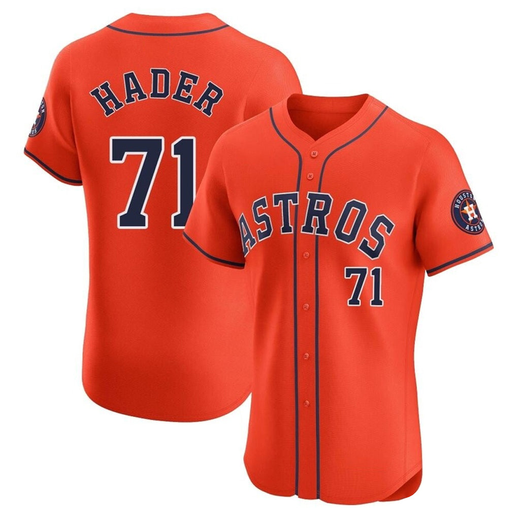 H.Astros #71 Josh Hader Player Orange Home Limited Elite Jdoa Stitched Jerseys