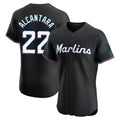 M.Marlins #22 Sandy Alcantara Player Black Vapor Home Limited Elite Jdoa Stitched Jerseys