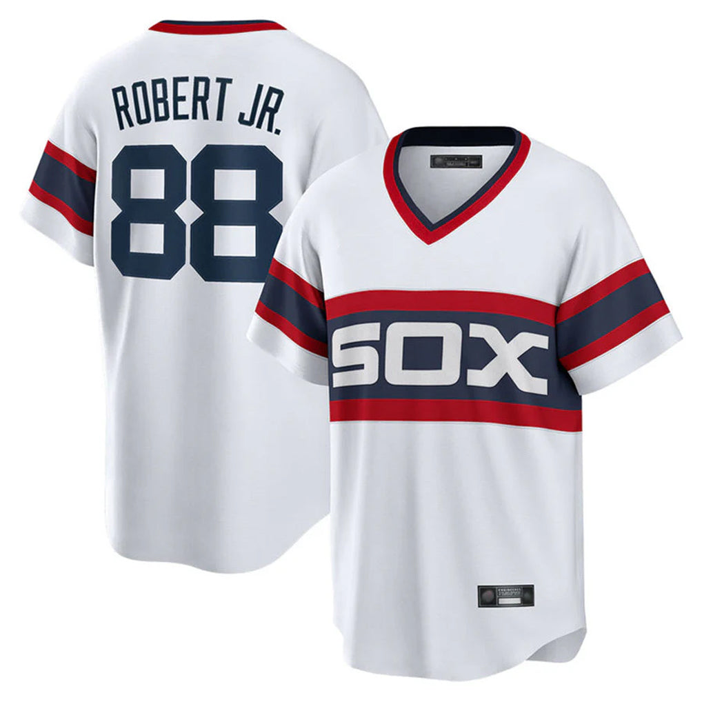 C.White Sox #88 Luis Robert Jr Player White T-shirt Home Game Jdoa Stitched Jerseys