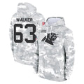 C.Panthers #63 Rasheed Walker Player Arctic Camo Salute to Service Pullover Hoodies Limited Game Jdoa Stitched Jerseys