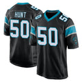 C.Panthers #50 Robert Hunt Player Black Game Jdoa Stitched Jerseys
