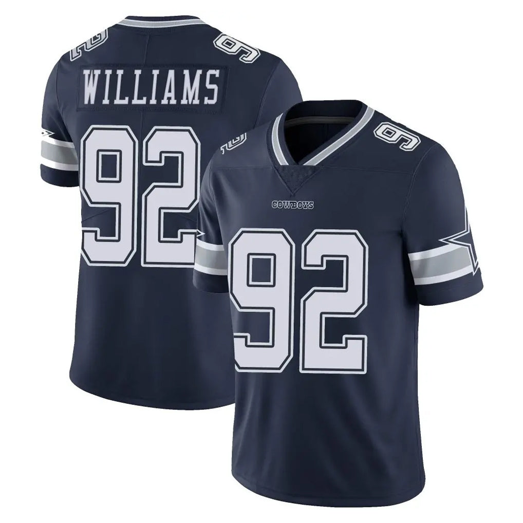 D.Cowboys #92 Quinnen Williams Player Navy Vapor Untouchable Limited Home Game Jdoa Stitched Jerseys
