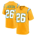 LA.Chargers #26 Donte Jackson Player Gold Home Game Stitched Jerseys