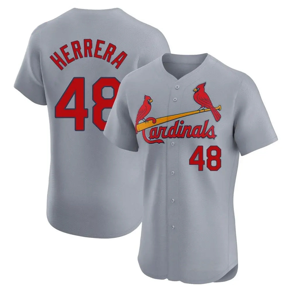 St. Louis Cardinals #48 Ivan Herrera Player Gray Home Limited Elite Jdoa Stitched Jerseys