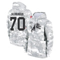 D.Lions #70 Juice Scruggs Player Arctic Camo Salute to Service Hoodies Limited Game Jdoa Stitched Jerseys